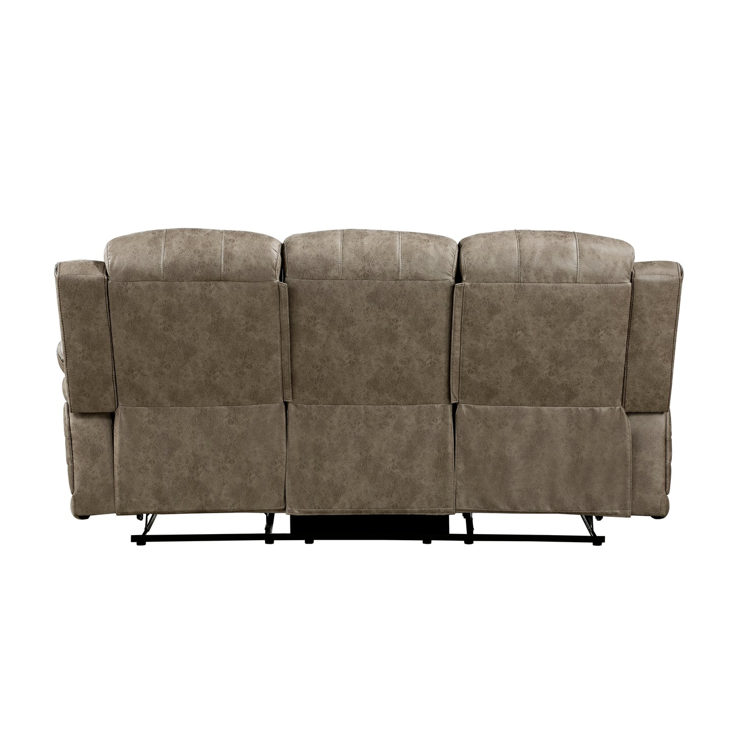 Centeroak Reclining Sofa SANDY OAK MICROFIBER
