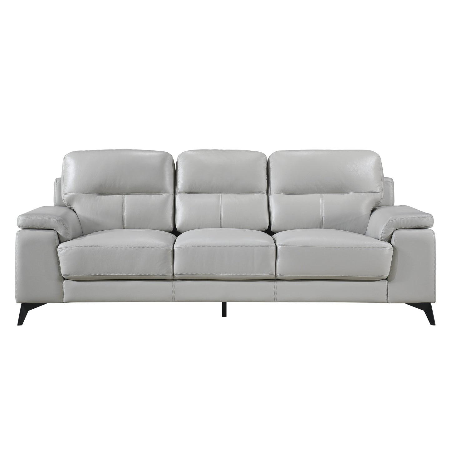 Mischa Sofa SILVER GREY LEATHER