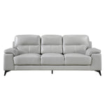 Mischa Sofa SILVER GREY LEATHER