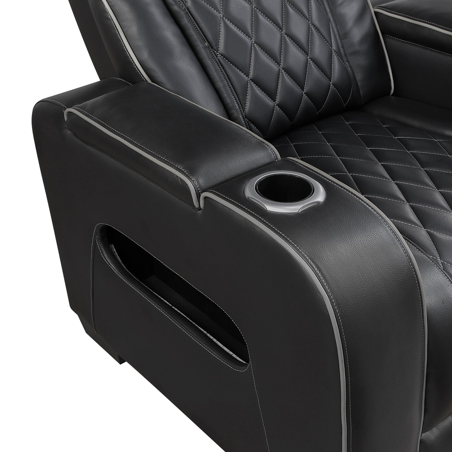 Fairway Power Reclining Sofa BLACK VINLY