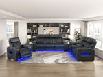 Fairway Power Reclining Sofa BLACK VINLY