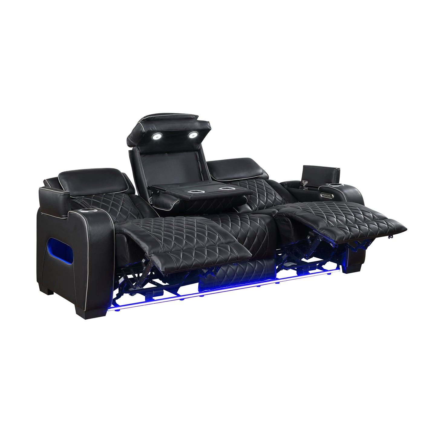 Fairway Power Reclining Sofa BLACK VINLY