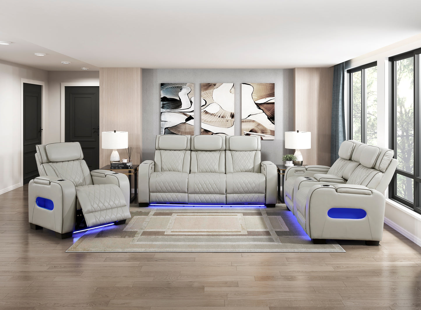 Fairway Power Reclining Sofa GREY VINLY