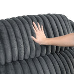 Goodland Reclining Sofa DARK GREY CORDUROY