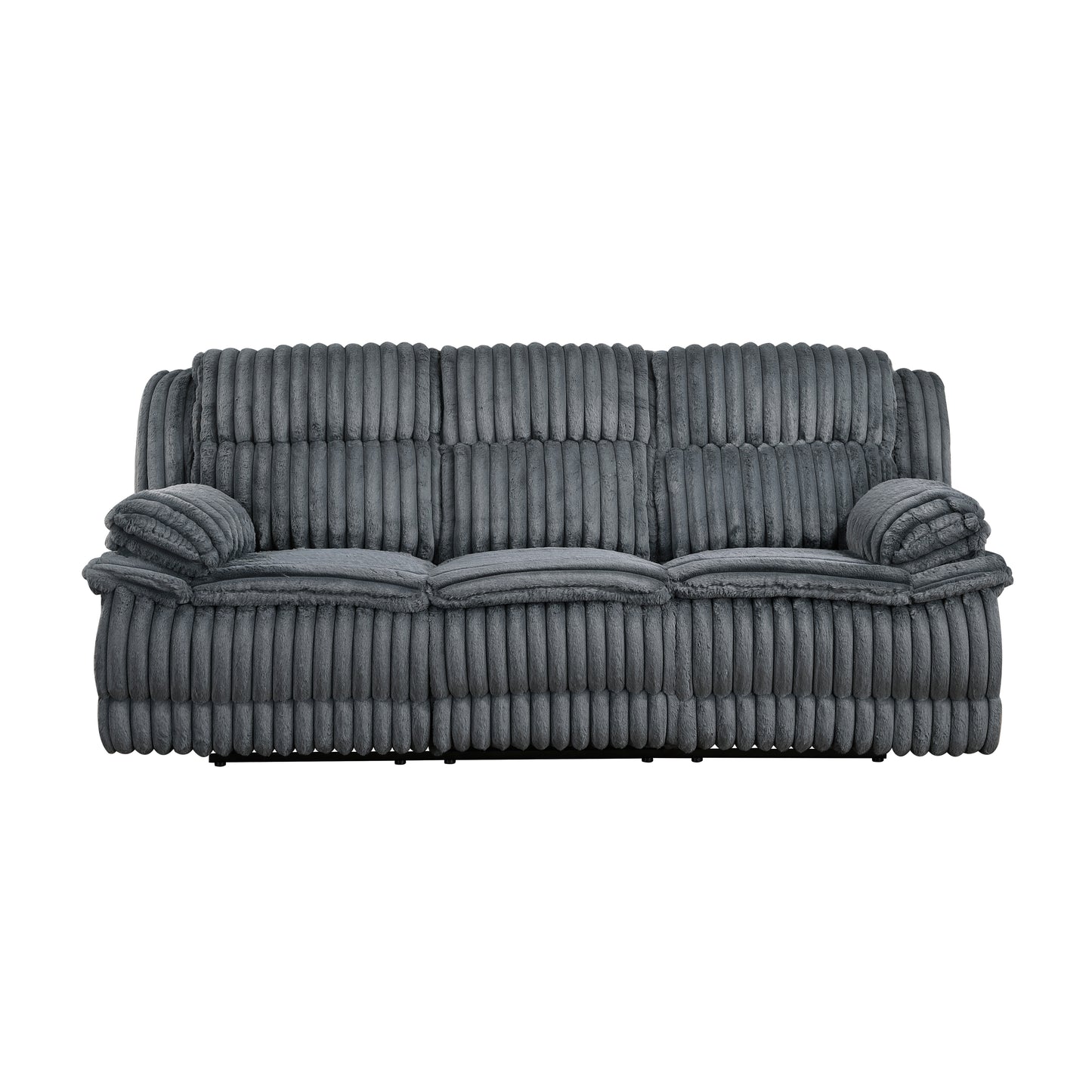 Goodland Reclining Sofa DARK GREY CORDUROY