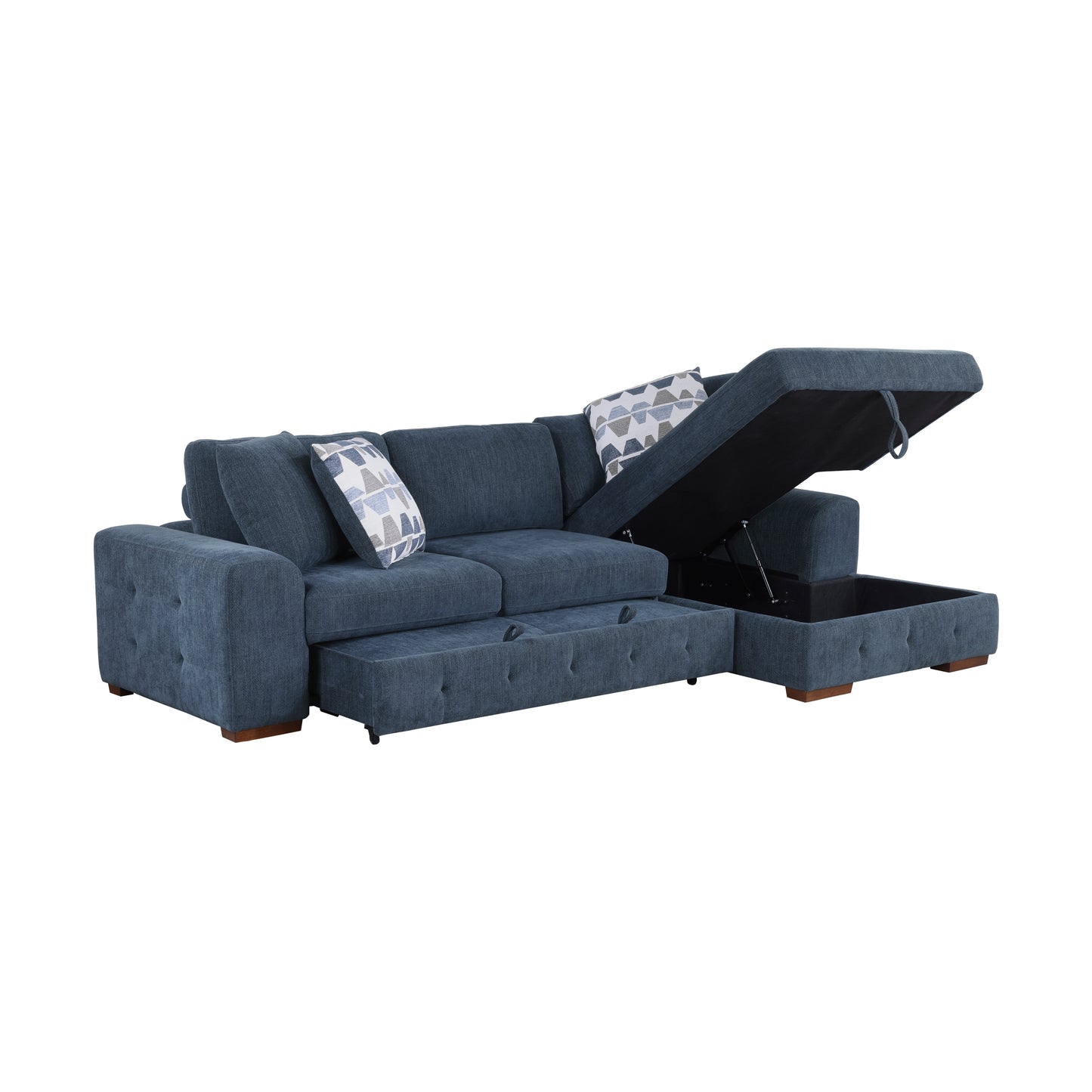 Raife Sleeper Sectional LEFT OR RIGHT CHAISE BLUE