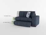 Raife Sleeper Sectional LEFT OR RIGHT CHAISE BLUE