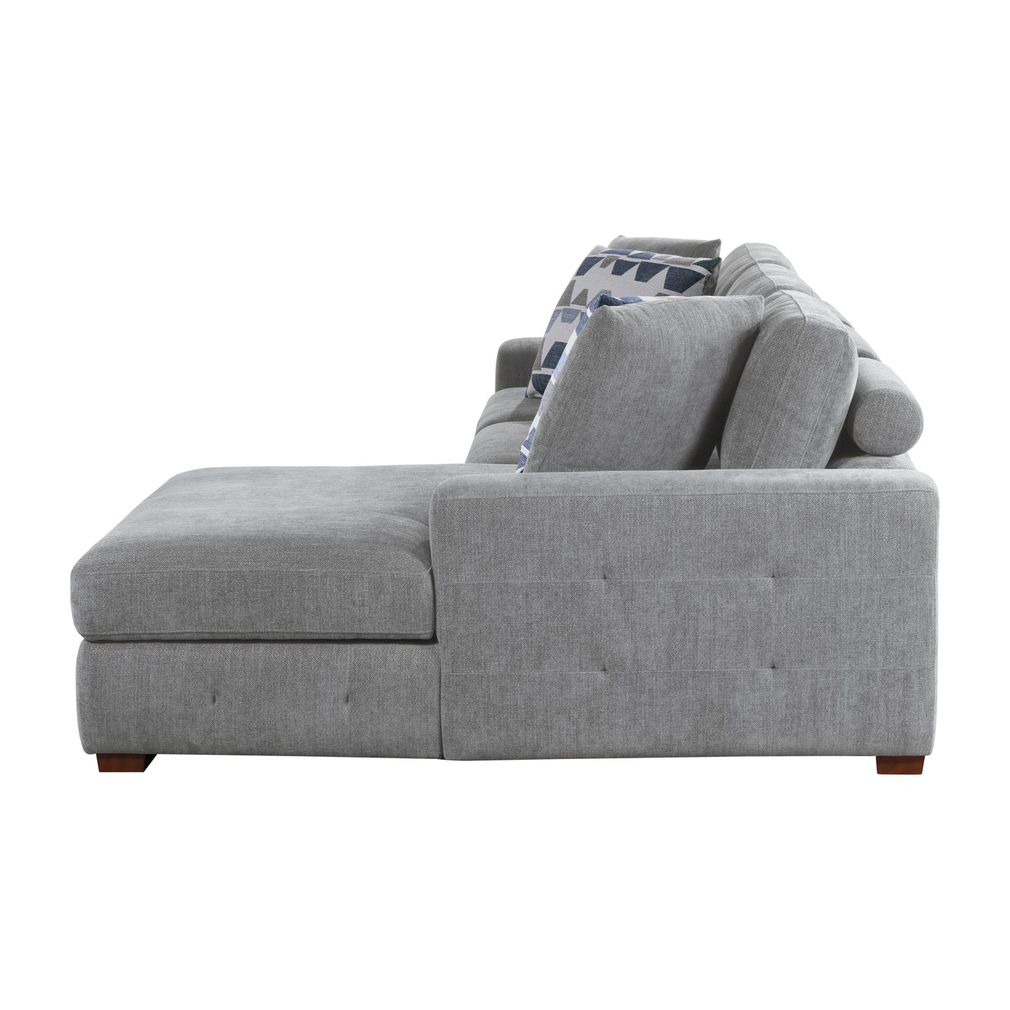 Raife Sleeper Sectional LEFT OR RIGHT CHAISE GREY