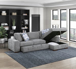 Raife Sleeper Sectional LEFT OR RIGHT CHAISE GREY
