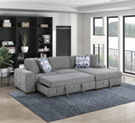 Raife Sleeper Sectional LEFT OR RIGHT CHAISE GREY