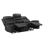 Hancock Power Reclining Sofa BLACK LEATHER