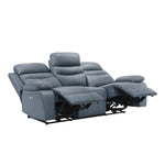 Hancock Power Reclining Sofa BLUE LEATHER