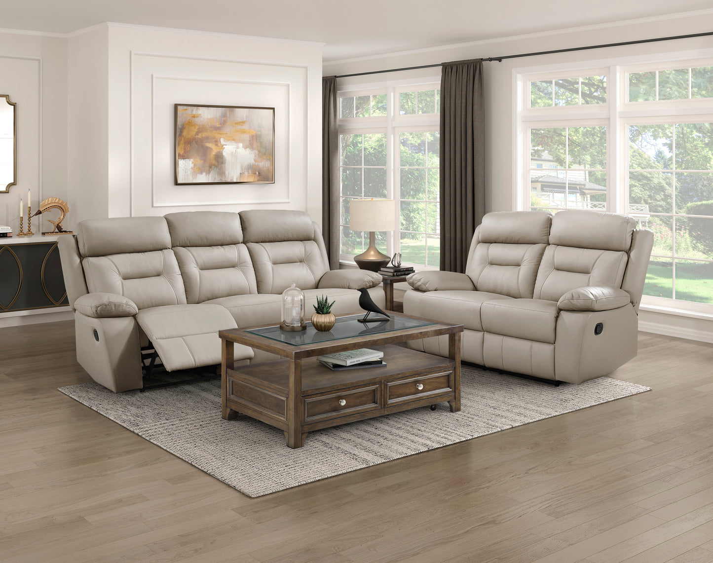 Laconia Reclining Sofa LATTE LEATHER