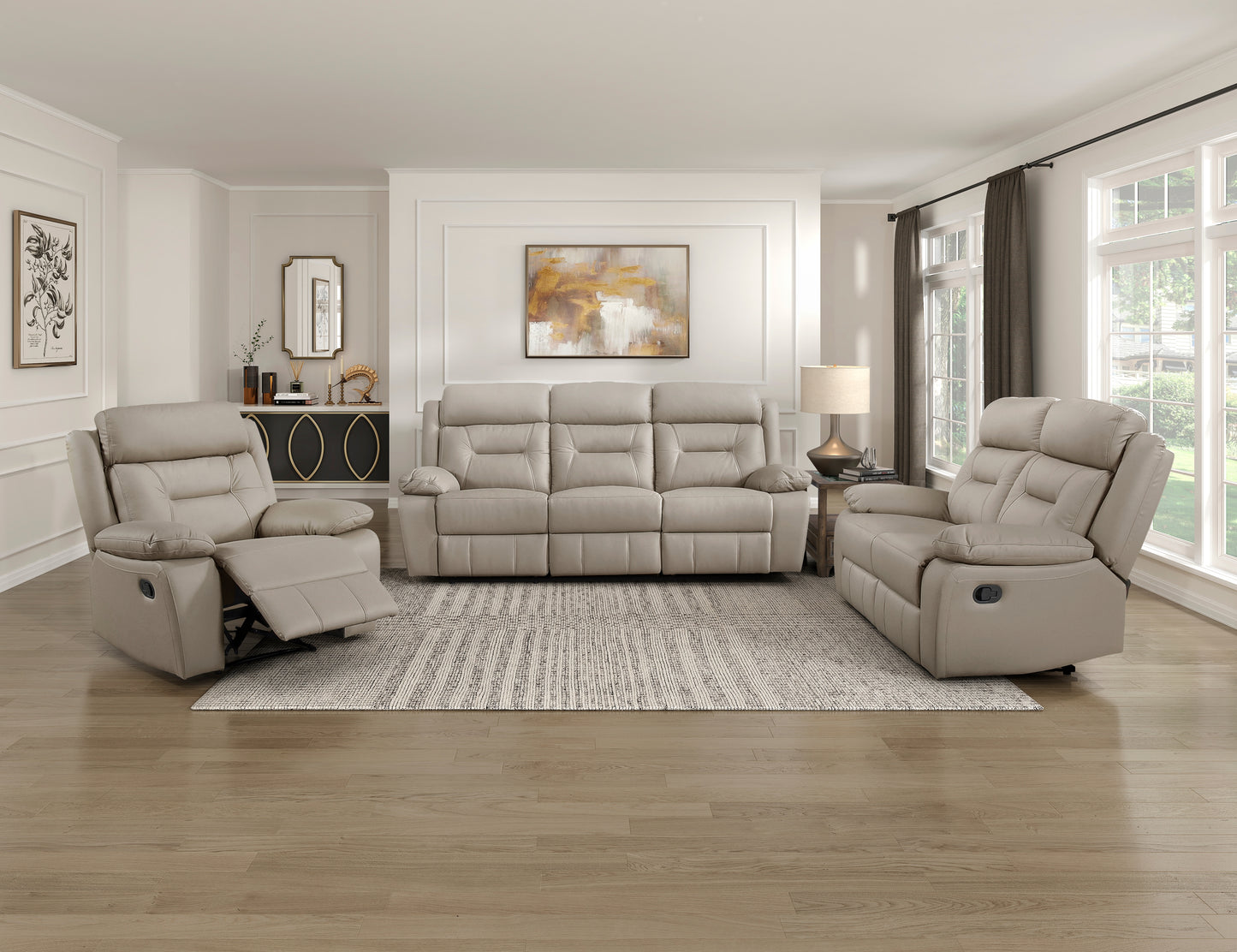 Laconia Reclining Sofa LATTE LEATHER