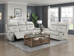 Laconia Reclining Sofa SILVER LEATHER