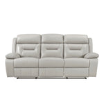 Laconia Reclining Sofa SILVER LEATHER