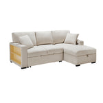 Pompano Sleeper Sectional LEFT OR RIGHT CHAISE GREY