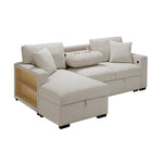 Pompano Sleeper Sectional LEFT OR RIGHT CHAISE BEIGE