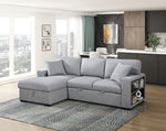 Pompano Sleeper Sectional LEFT OR RIGHT CHAISE GREY