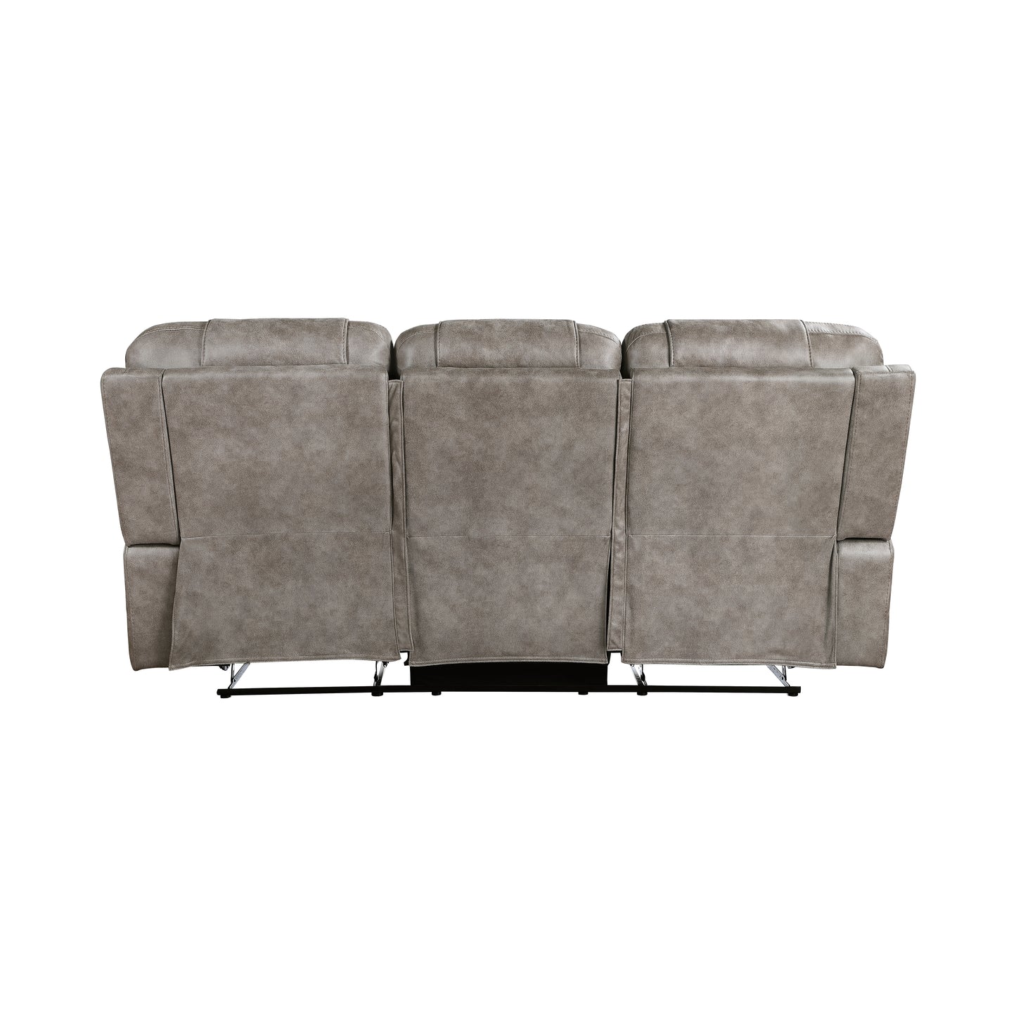 Oberon Reclining Sofa GREYISH BROWN MICROFIBER