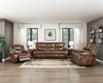 Ellicott Reclining Sofa BROWN LEATHER