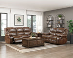 Ellicott Reclining Sofa BROWN LEATHER