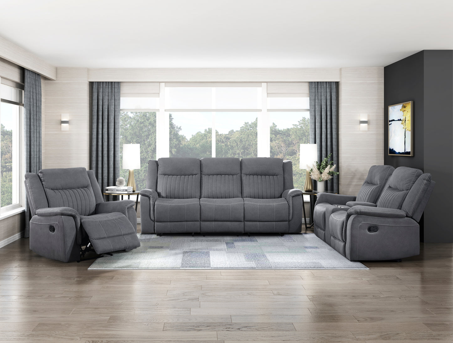 Dean Reclining Sofa GREY