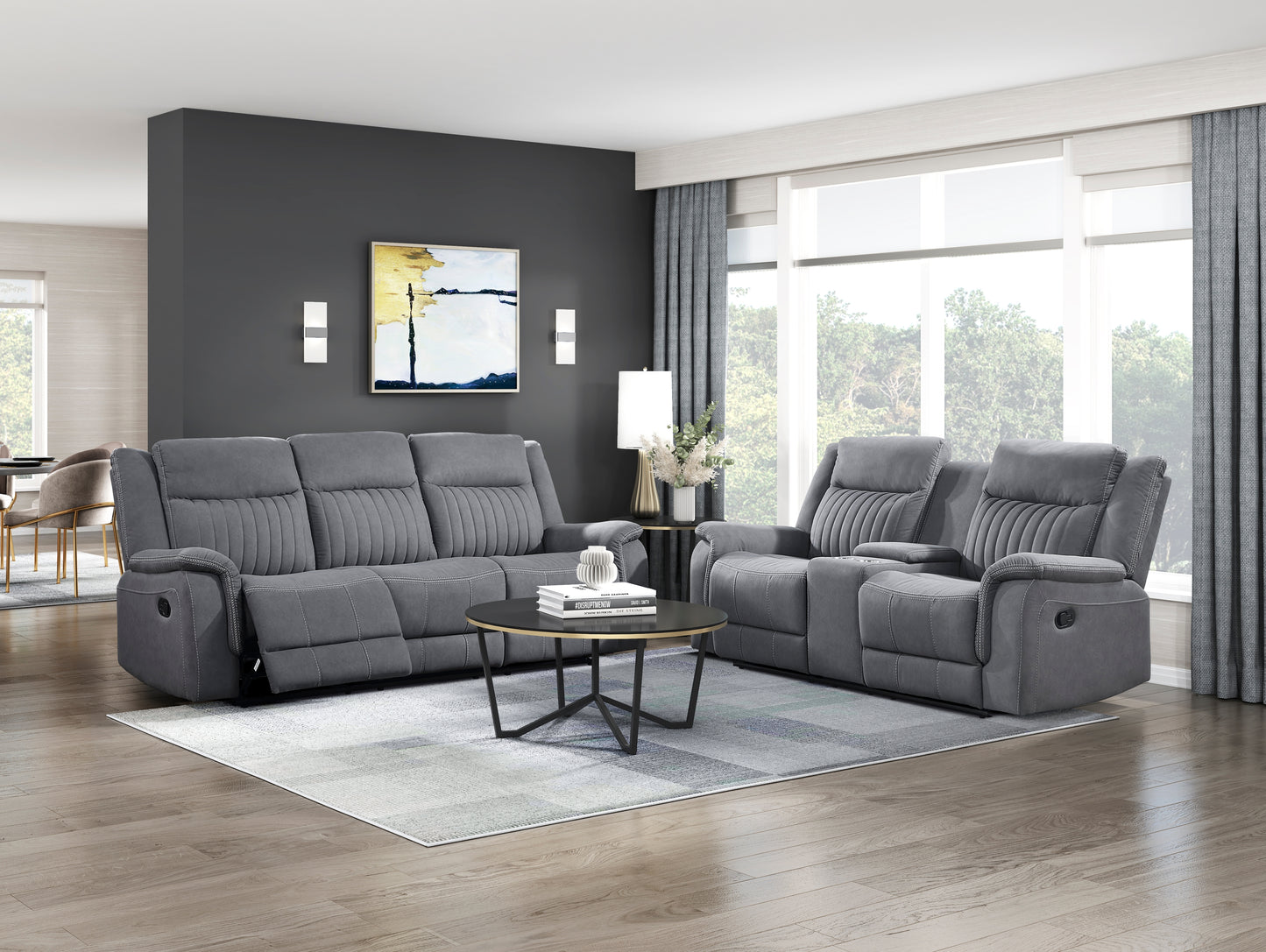 Dean Reclining Sofa GREY