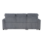 Rhett Sectional W/Sleeper & Storage REVERSIBLE CHAISE-DARK GREY