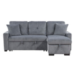 Rhett Sectional W/Sleeper & Storage REVERSIBLE CHAISE-DARK GREY