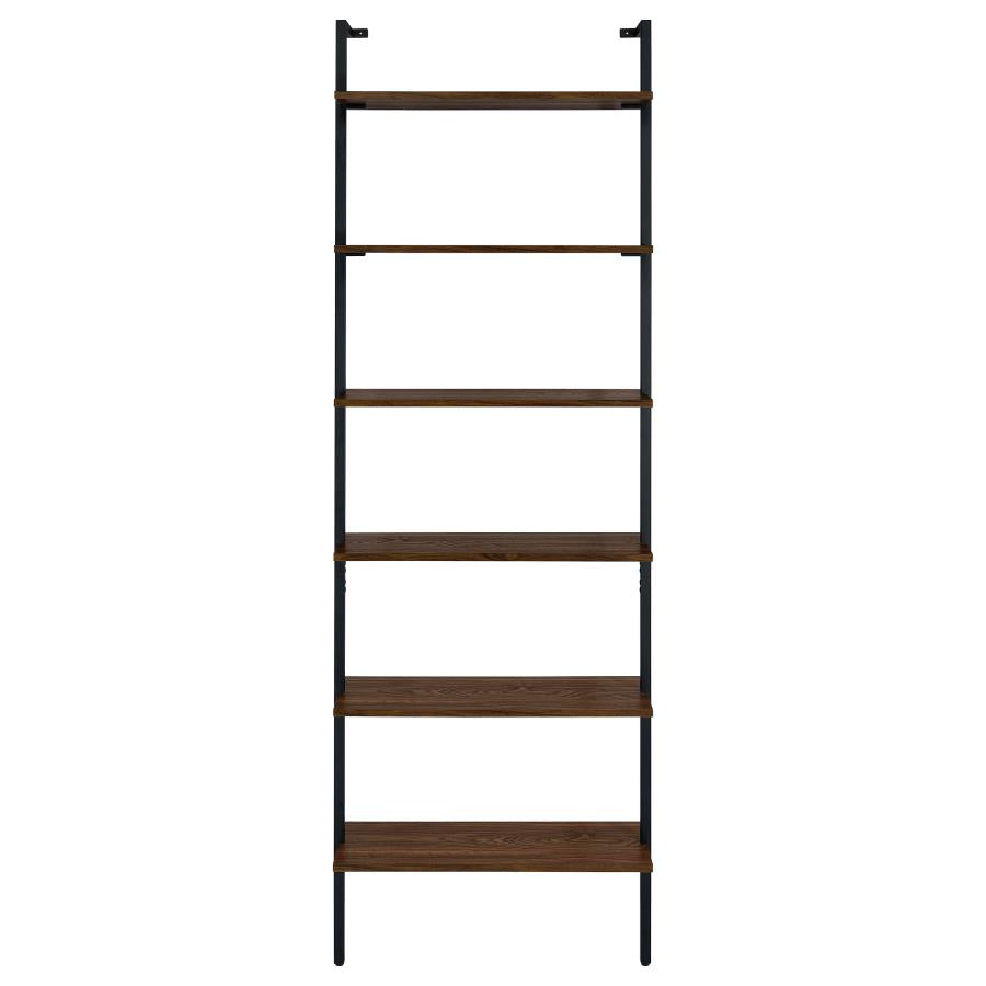 OWENS 96-INCH 6-SHELF WALL BOOKSHELF WALNUT