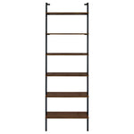 OWENS 96-INCH 6-SHELF WALL BOOKSHELF WALNUT