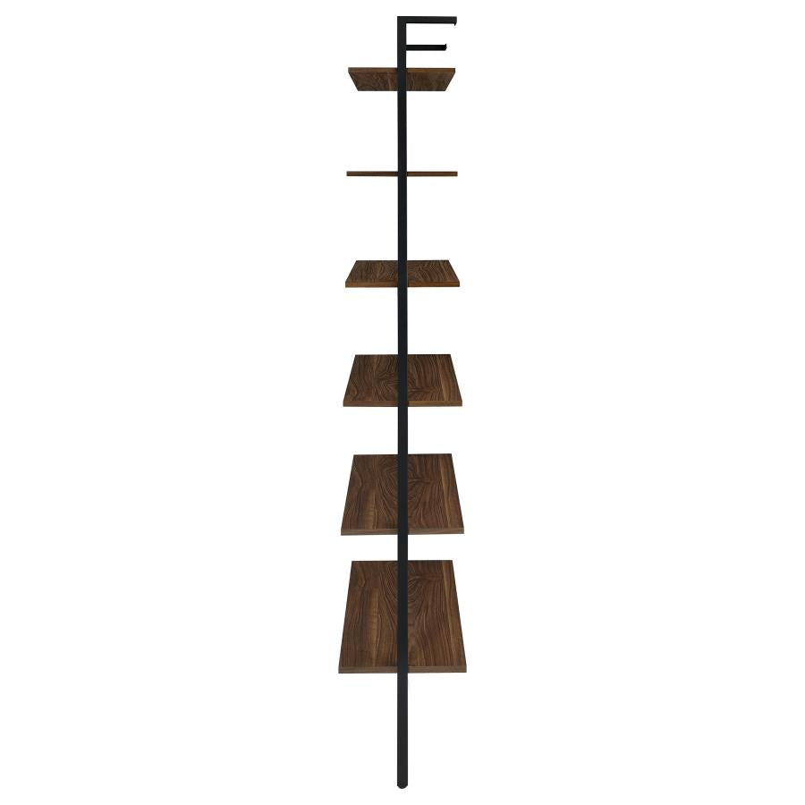 OWENS 96-INCH 6-SHELF WALL BOOKSHELF WALNUT