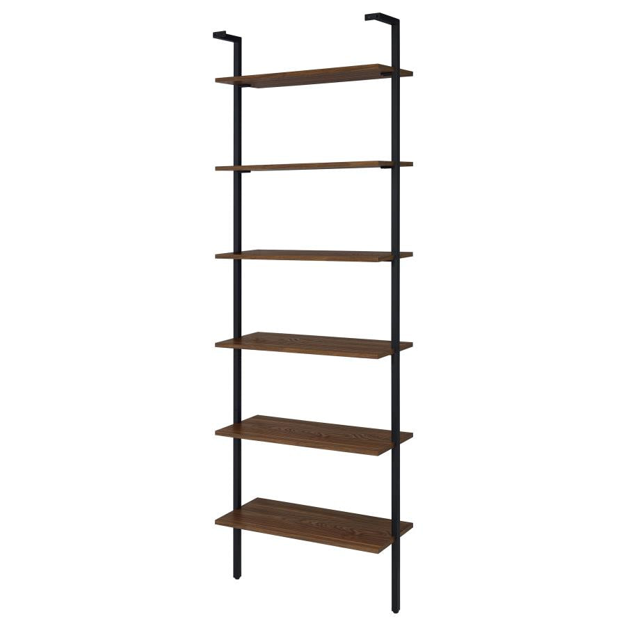 OWENS 96-INCH 6-SHELF WALL BOOKSHELF WALNUT