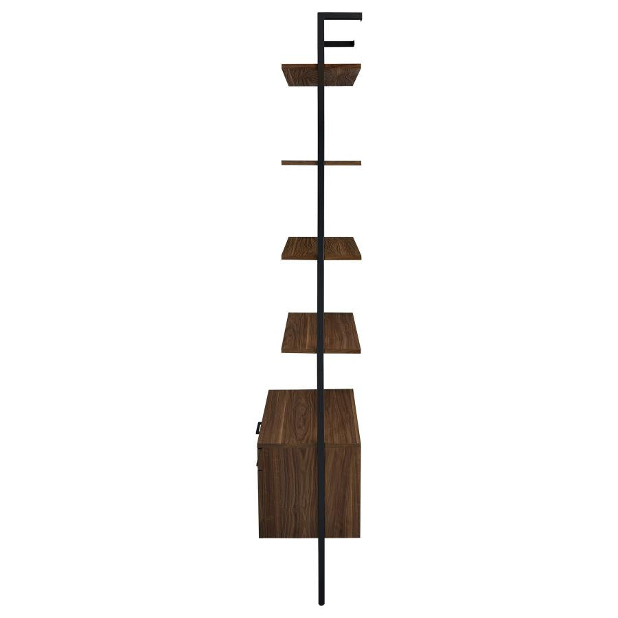 OWENS 3-PIECE 96-INCH WALL MOUNTED BOOKSHELF SET WALNUT