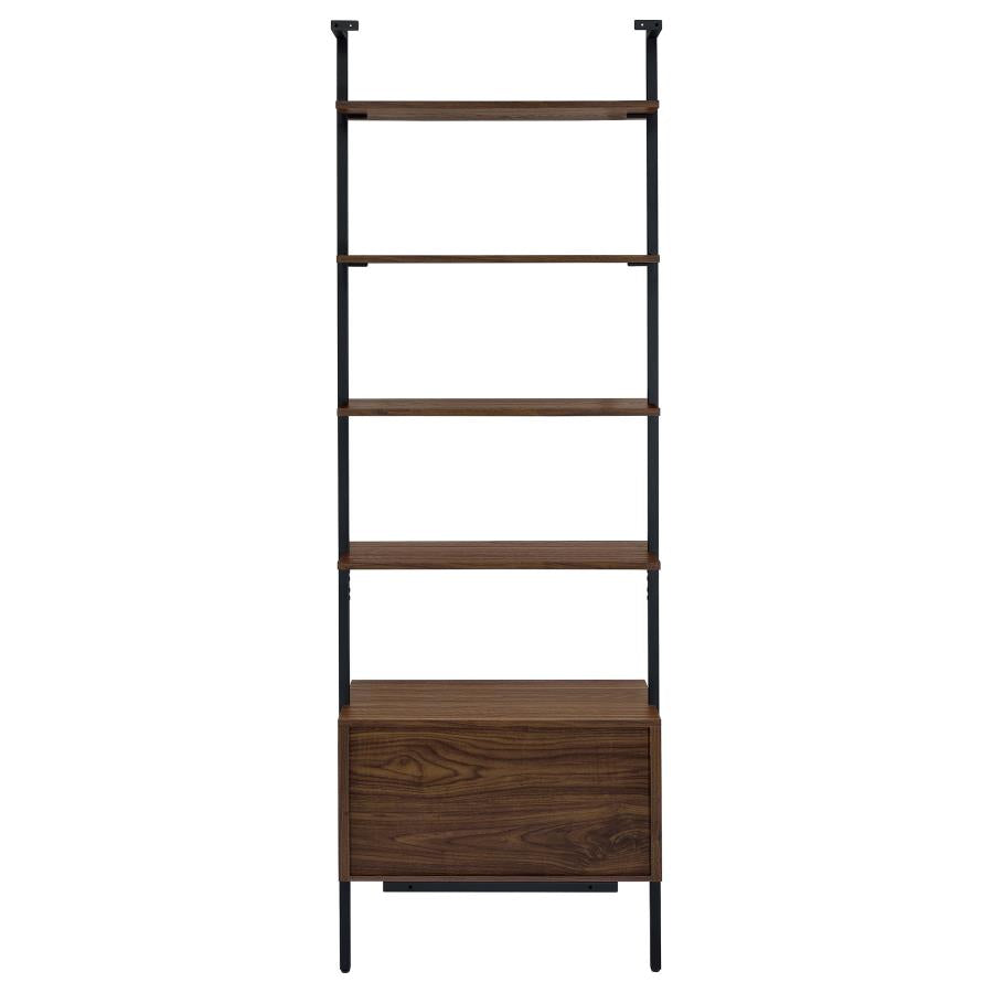 OWENS 3-PIECE 96-INCH WALL MOUNTED BOOKSHELF SET WALNUT