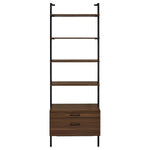 OWENS 96-INCH 4-SHELF STORAGE WALL BOOKSHELF WALNUT