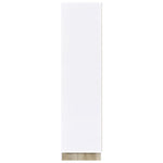 DALTON 65-INCH 6-SHELF BOOKCASE WHITE AND DISTRESSED PINE