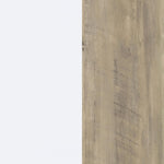DALTON 65-INCH 6-SHELF BOOKCASE WHITE AND DISTRESSED PINE