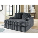 Midnight-Madness Oversized Chaise GUNMETAL