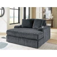 Midnight-Madness Oversized Chaise GUNMETAL