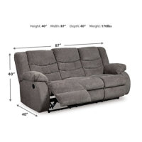 Tulen Reclining Sofa GREY