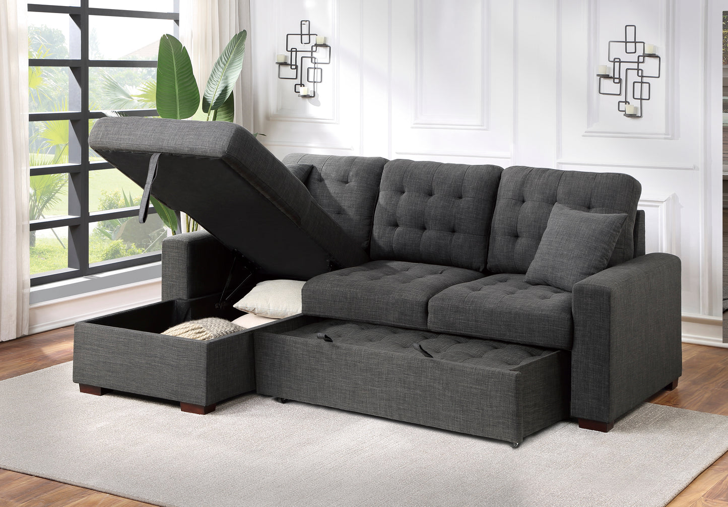 McCafferty Sleeper Sectional DARK GREY