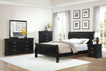 Mayville Queen Sleigh Bed BLACK