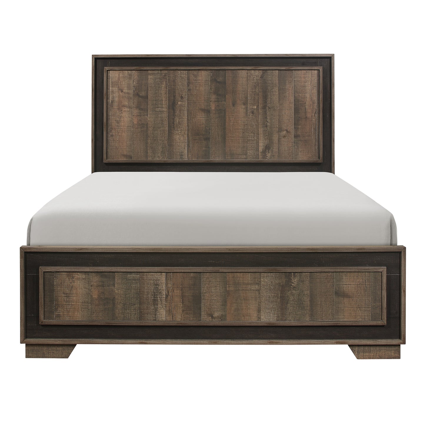 Ellendale Queen Bed RUSTIC MAHOGANY/DARK EBONY