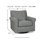 Renley Swivel Glider Accent Chair ASH
