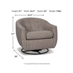 Upshur Swivel Glider Accent Chair TAUPE
