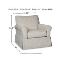 Searcy Swivel Glider Accent Chair QUARTZ