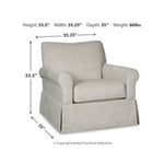 Searcy Swivel Glider Accent Chair QUARTZ