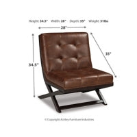 Sidewinder Accent Vinyl Chair BROWN
